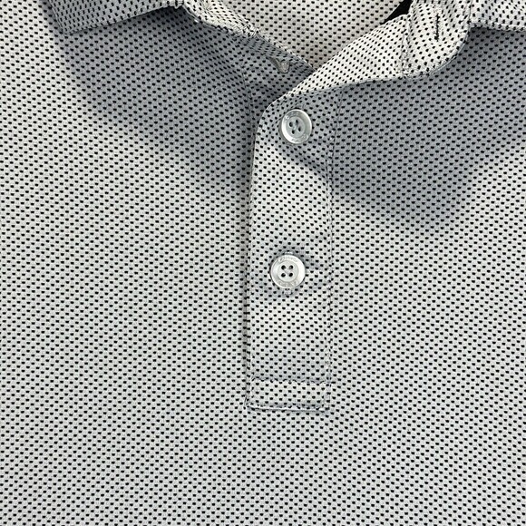 Callaway Polo Shirt Men Extra Large Gray PinDot Opti Dri Swing Tech Golf Stretch - Picture 3 of 14